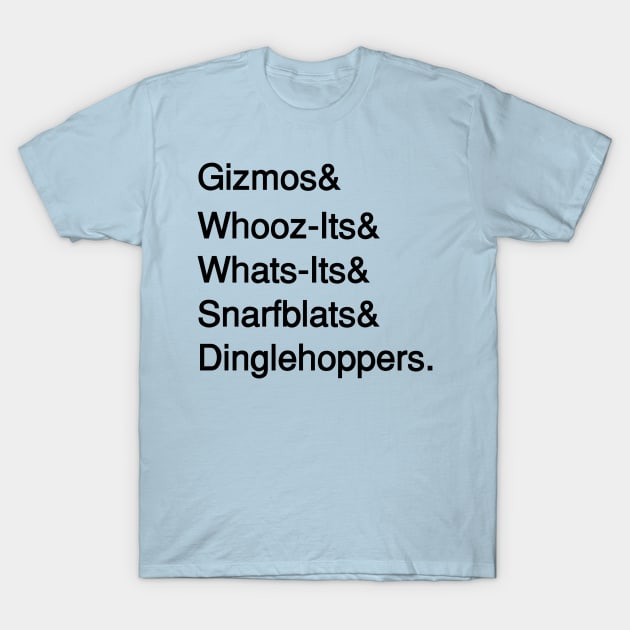 Gizmos&Whoozits&Whatnot T-Shirt by fiddleandtwitch